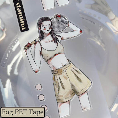 Whole Roll 6cm*6m Keep exercising Die Cutting Washi/PET/Fog PET Tape