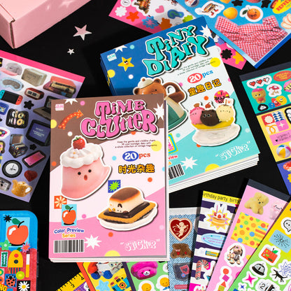 Color Preview Series Sticker Book featuring book, and color designs for journaling, scrapbooking and collage