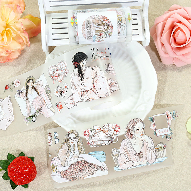 Sleepiness Moment Die Cutting Fog PET Tape for journaling, scrapbooking and collage
