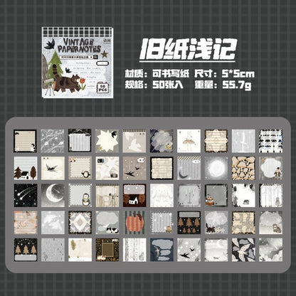 Forest Animal Theme Mini Scrapbook Paper Pad 50 Paper Pack