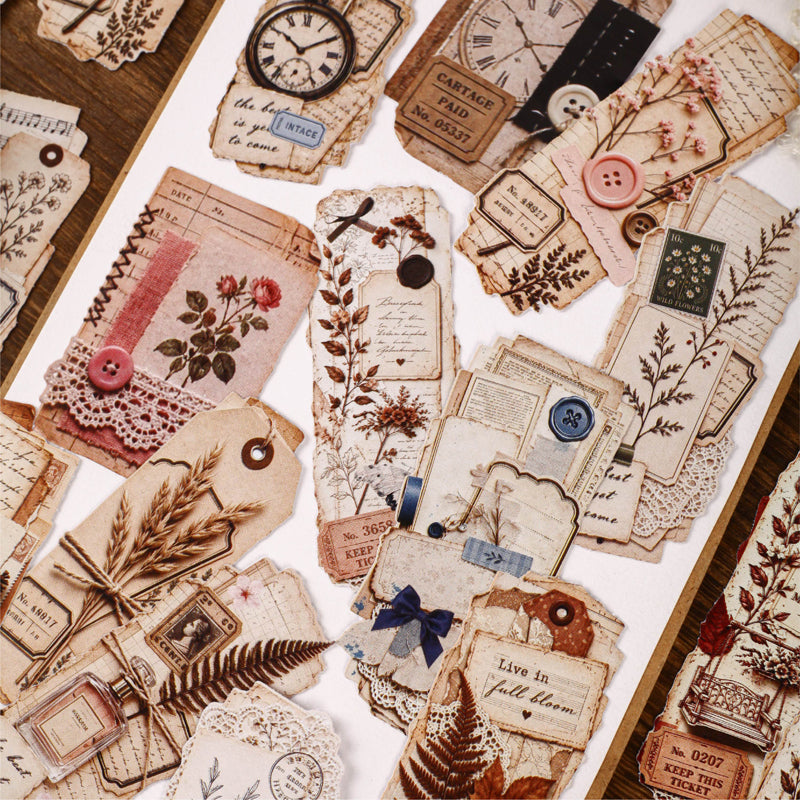 Old Layer Collection Series Sticker featuring old designs for journaling, scrapbooking and collage