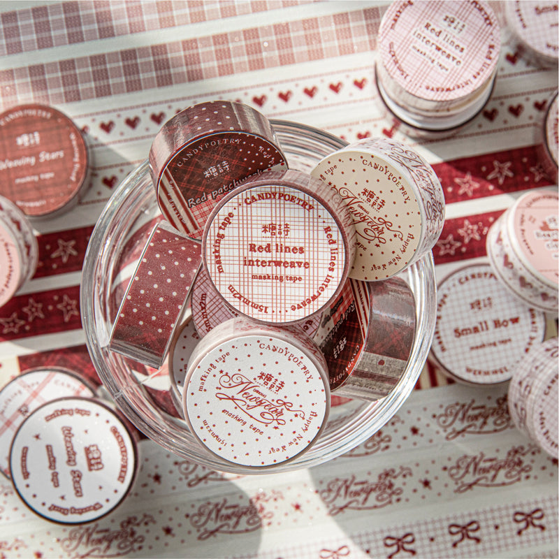 The Scarlet Prologue series Washi/Flash PET Tape for journaling, scrapbooking and collage