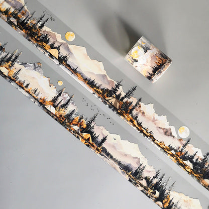 Mountain Forest Path Series PET Tape featuring forest designs for journaling, scrapbooking and collage