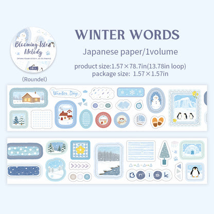Flower Island Melodies Series Die Cutting Washi Tape
