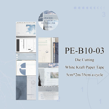 Collage Gallery Series Die Cutting White Kraft Paper Tape