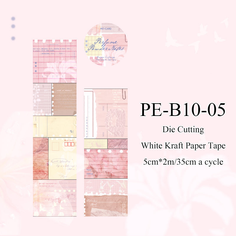 Collage Gallery Series Die Cutting White Kraft Paper Tape