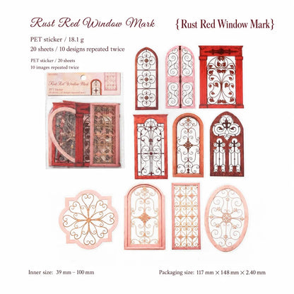 Iron Flower Window Series Botanical Sticker Pack
