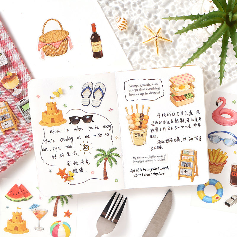 Beautifully Decorated Room Series Sticker Book featuring book designs for journaling, scrapbooking and collage