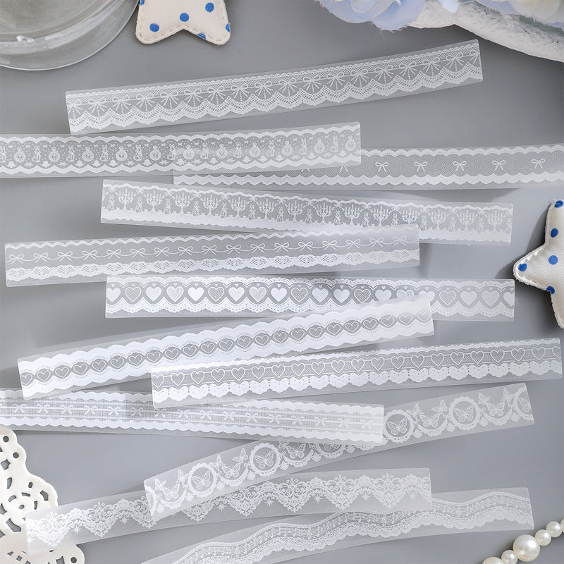 Lace Wander Series Sticker featuring lace designs for journaling, scrapbooking and collage