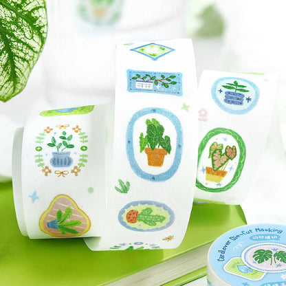 Plant Diary Notes Series Die Cutting Flash Washi Tape for journaling, scrapbooking and collage