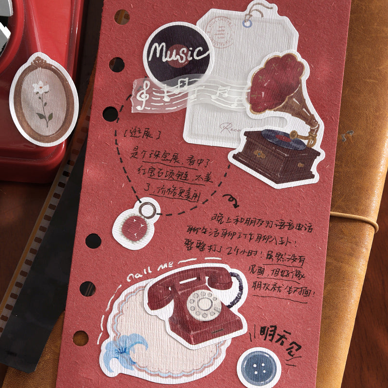 Idle Cottage Series Sticker featuring cottage designs for journaling, scrapbooking and collage