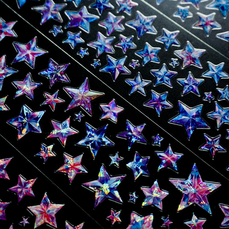 Whole Roll 6cm*5m Star Dust Wandering Die Cutting Shell Light PET Tape
