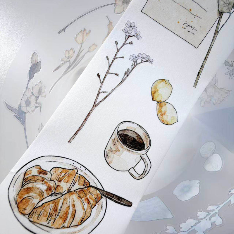 Whole Roll 6cm*10m Small Things Notes Die Cutting Washi/PET/Fog PET Tape for journaling, scrapbooking and collage