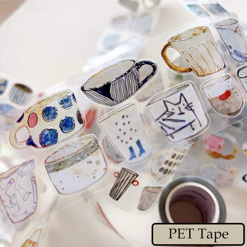 Whole Roll 5cm*5m One Cup Die Cutting Silver Stamping Washi/PET/Fog PET Tape