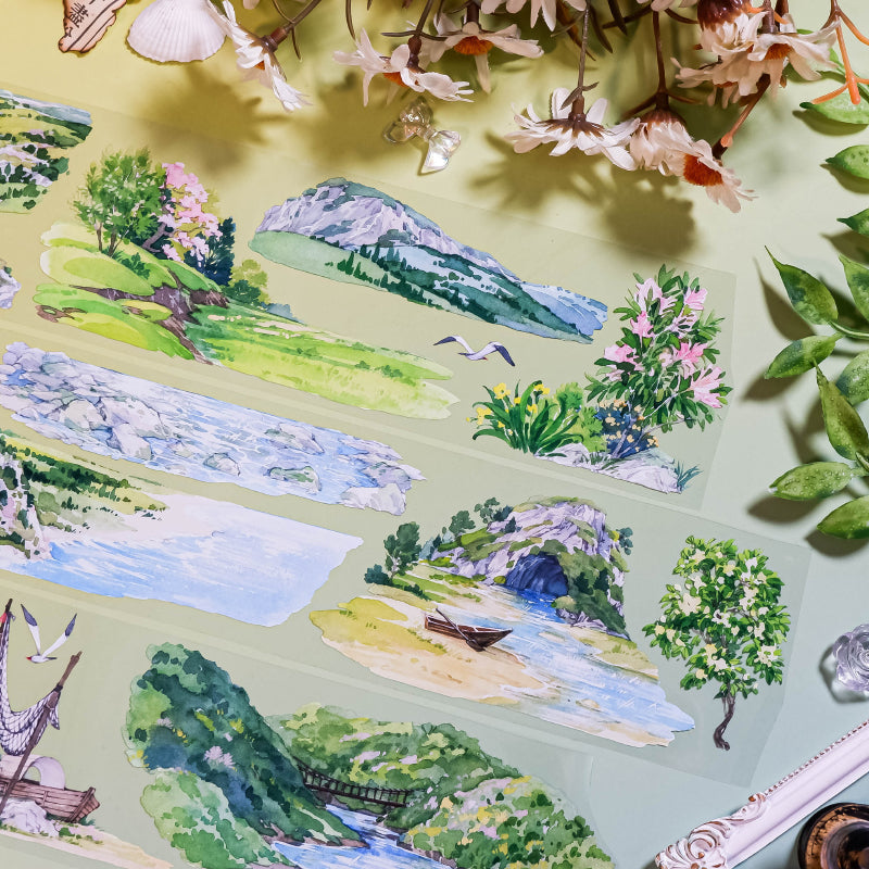 7cm*100cm By the lake PET Tape for journaling, scrapbooking and collage