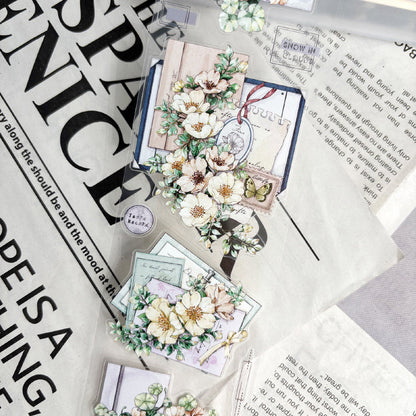 6cm*100cm Snowflakes Letter Die Cutting Washi/PET Tape featuring letter, and snow designs for journaling, scrapbooking and collage