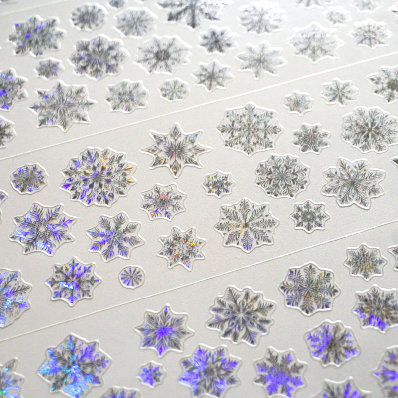 6cm*100cm Aurora Snowflake Die Cutting Shell Light PET Tape