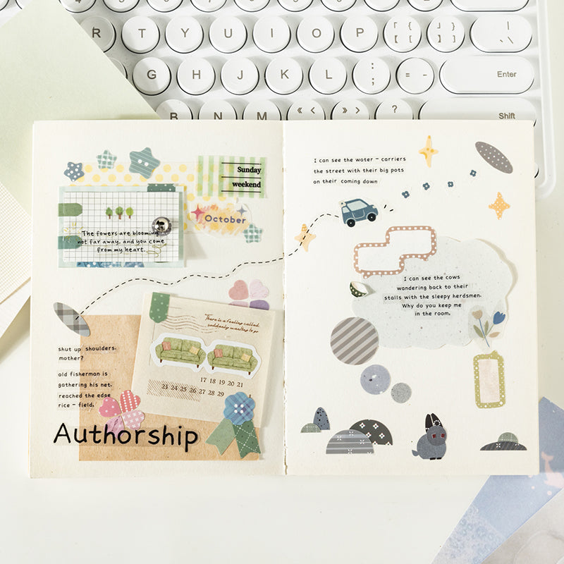 Glimmering Moments Series Die Cutting Self-adhesive Tape for journaling, scrapbooking and collage