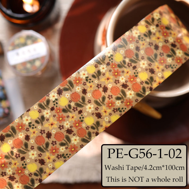 4.2cm*100cm Retro Floral Print Washi Tape