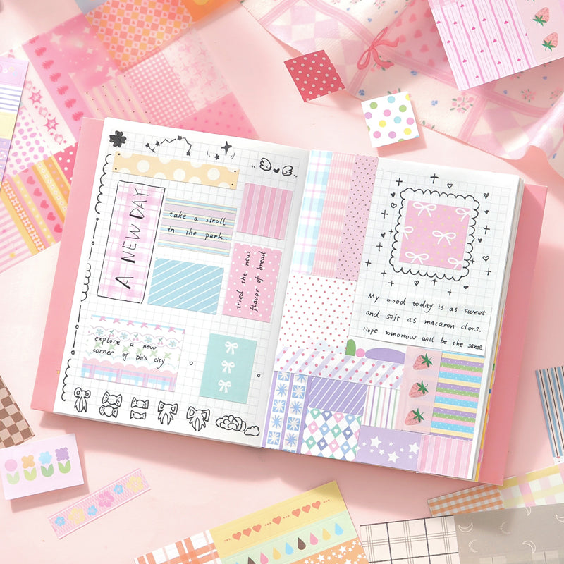 Cotton Notebook Series Sticker Book featuring book designs for journaling, scrapbooking and collage