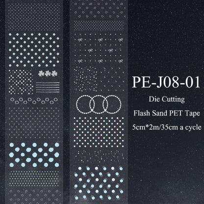 Dot Mark Series Die Cutting Flash Sand PET Tape