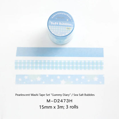 Soft Candy Diary Series Pearly Lustre Washi Tape Set