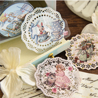 Embroidery Book Series Die Cutting PET Tape featuring book designs for journaling, scrapbooking and collage