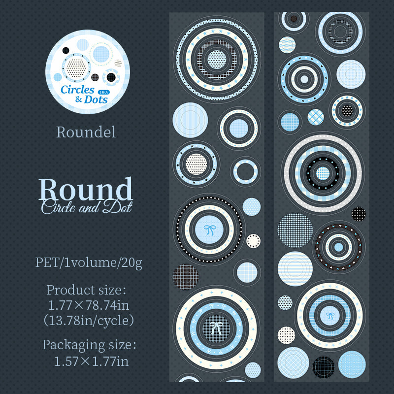 Circles And Dots Series Die Cutting PET Tape