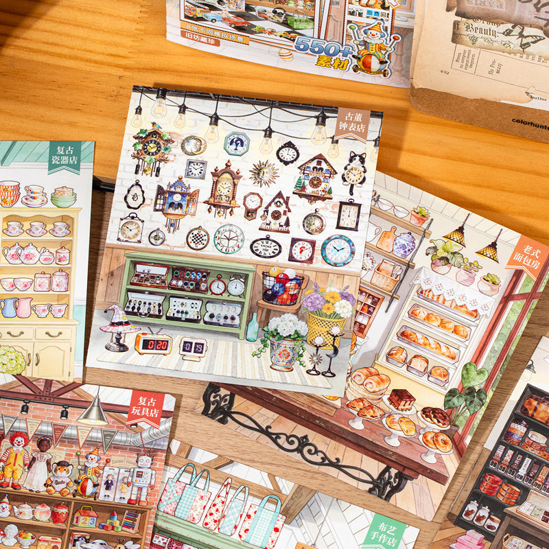 Tea Break Series 3D Sticker Book featuring tea, and book designs for journaling, scrapbooking and collage