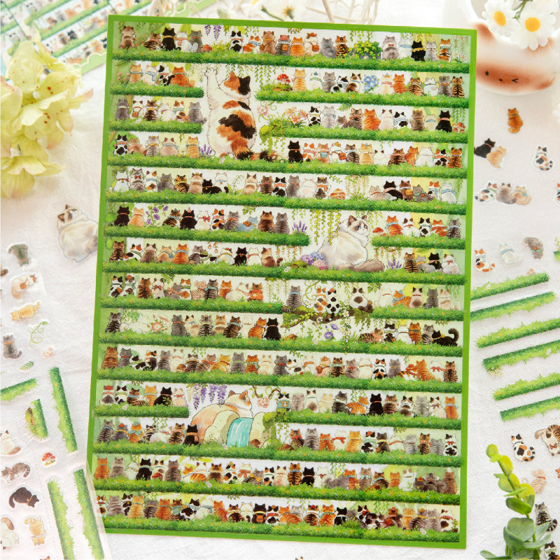 Cat Fantasy Adventure Series 3D Sticker featuring fantasy, and cat designs for journaling, scrapbooking and collage