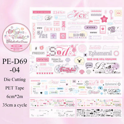 Whispering Among the Clouds Series Die Cutting PET Tape