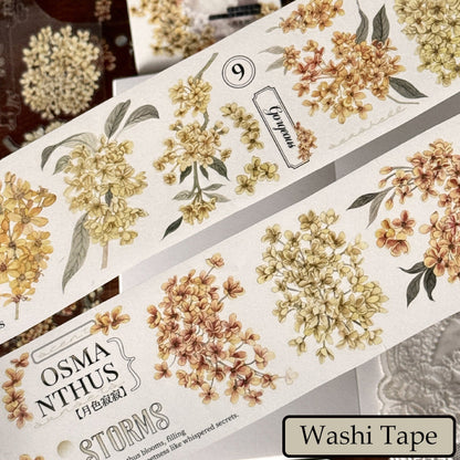 6cm*150cm Flower Language Die Cutting Washi/PET Tape
