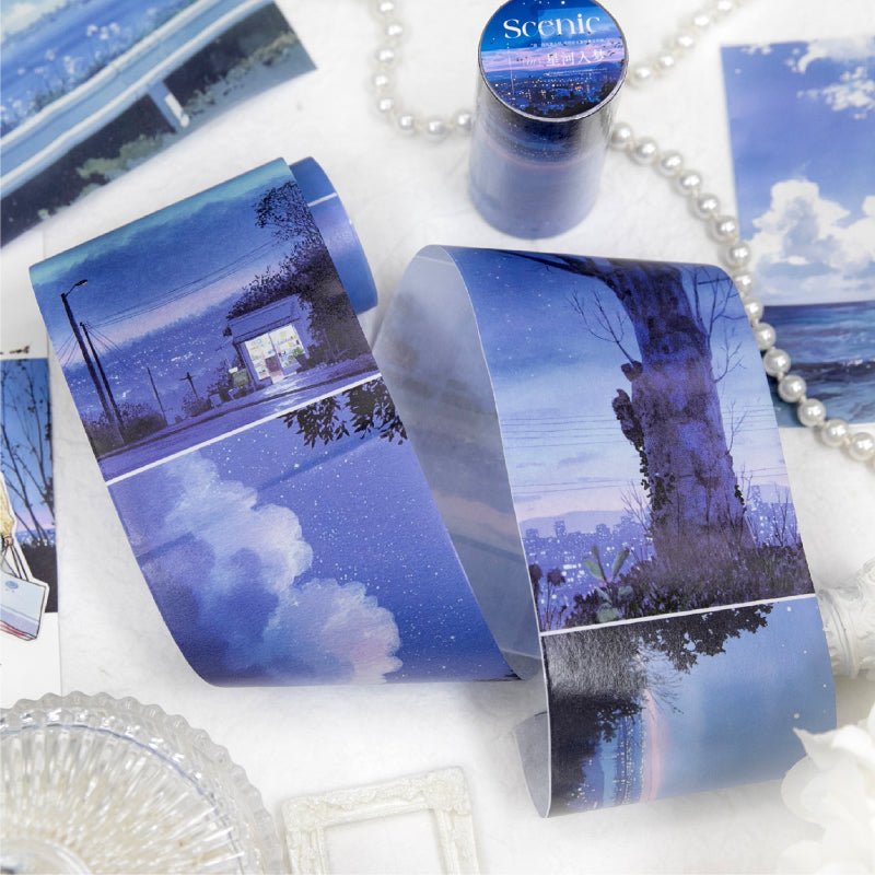 Letter of Scenic Series Washi Tape featuring letter designs for journaling, scrapbooking and collage
