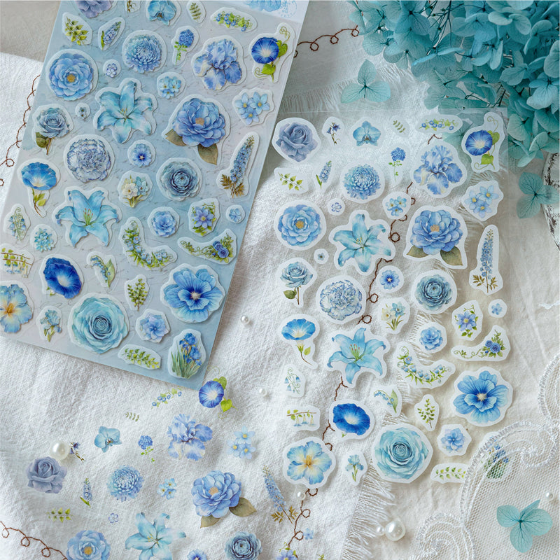 Flower Letter Series Sticker featuring flower, and letter designs for journaling, scrapbooking and collage