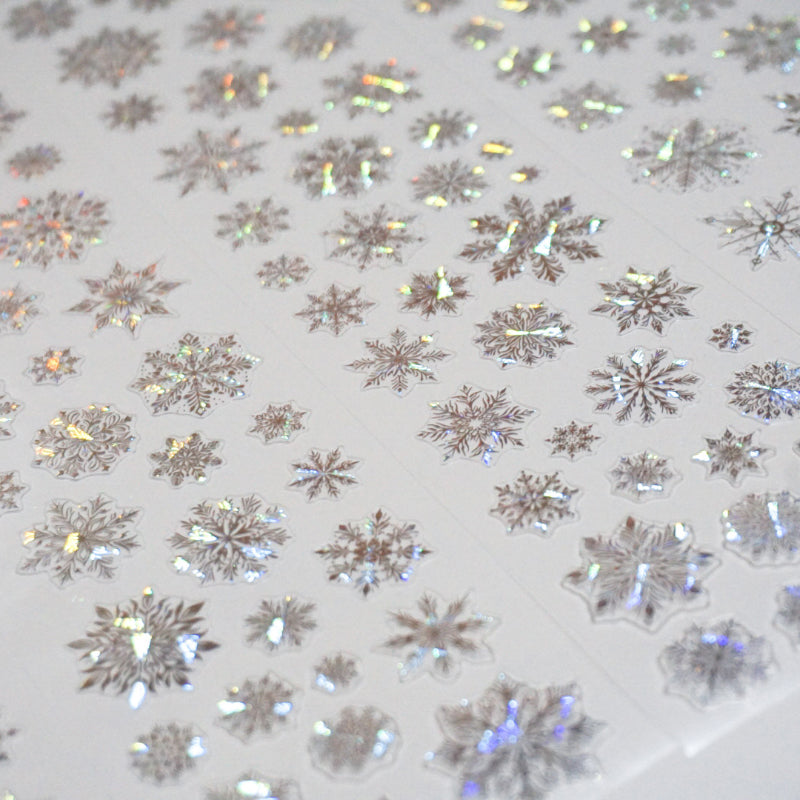 Whole Roll 6cm*5m Aurora Snowflake Die Cutting Shell Light PET Tape