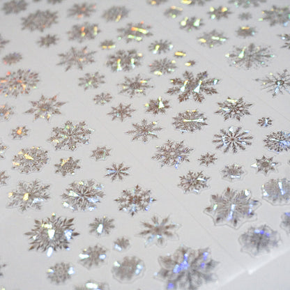 Whole Roll 6cm*5m Aurora Snowflake Die Cutting Shell Light PET Tape