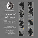 Starlit Poet Series Laser Silver PET Tape