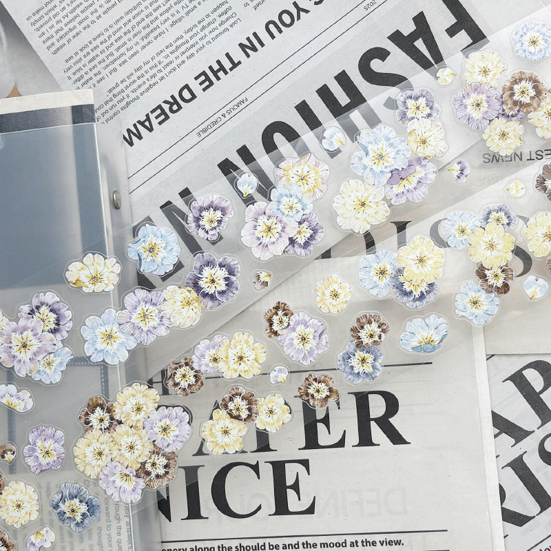 Whole Roll 5cm*5m Fairy Primrose Die Cutting Washi/PET/Flash Sand Synthetic Paper Tape featuring rose, and fairy designs for journaling, scrapbooking and collage