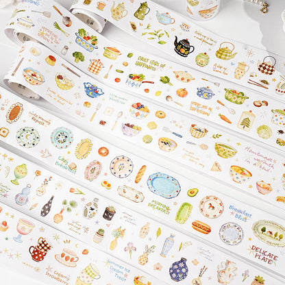 Porcelain Object Series Die Cutting Writing Paper Tape for journaling, scrapbooking and collage