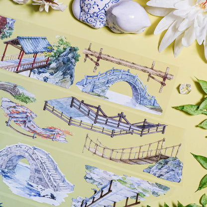 Whole Roll 6cm*5m Bridge Abutment PET Tape for journaling, scrapbooking and collage
