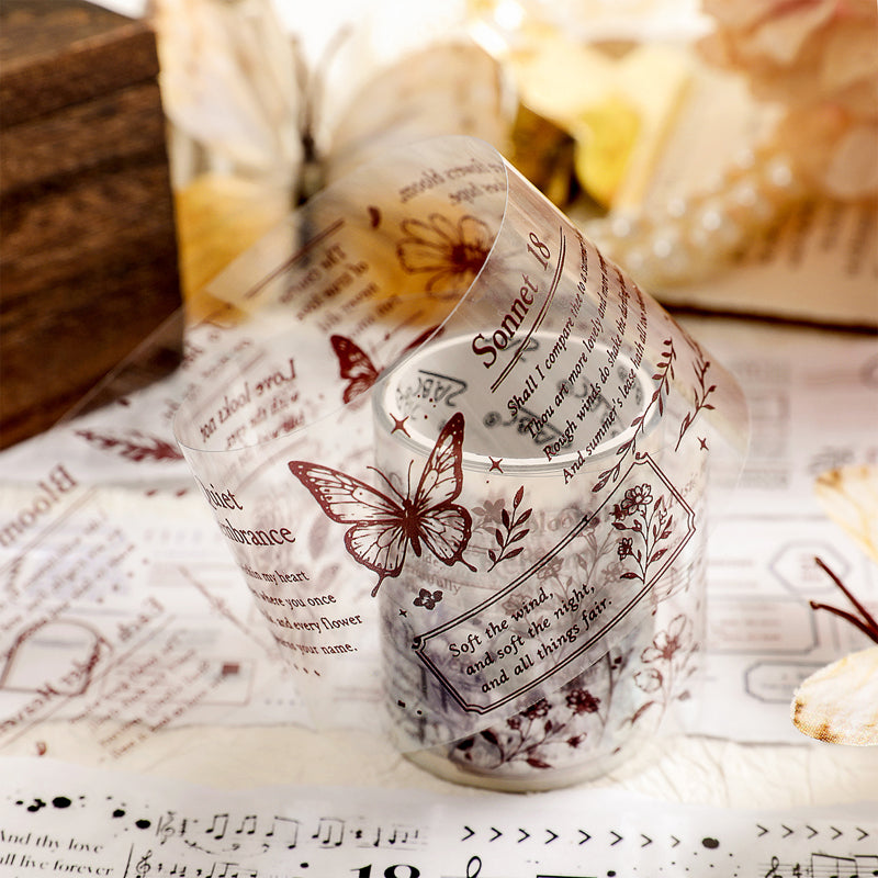 Ink Stains Letter Series PET Tape featuring letter designs for journaling, scrapbooking and collage