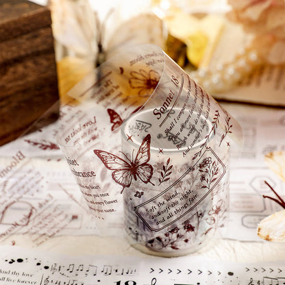 Ink Stains Letter Series PET Tape featuring letter designs for journaling, scrapbooking and collage