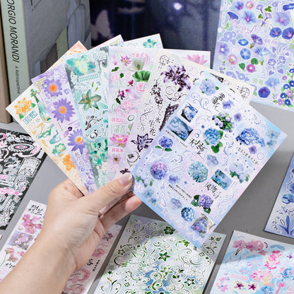 Wander Channel Series Sticker Book featuring book designs for journaling, scrapbooking and collage