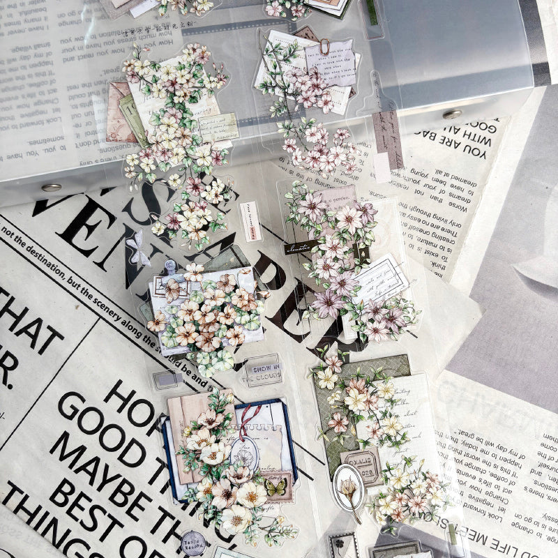 6cm*100cm Snowflakes Letter Die Cutting Washi/PET Tape featuring letter, and snow designs for journaling, scrapbooking and collage