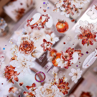 Whole Roll 6cm*5m Sweet Dream Blossoms Die Cutting Washi/PET/Shell Light PET Tape featuring sweet, dream, and light designs for journaling, scrapbooking and collage