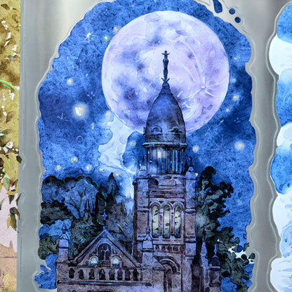 7.5cm*125cm Heavenly Whispers Die Cutting Shell Light PET Tape featuring light designs for journaling, scrapbooking and collage
