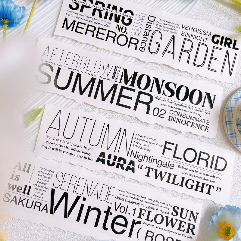 6cm*100cm Four Seasons PET Tape featuring sea designs for journaling, scrapbooking and collage