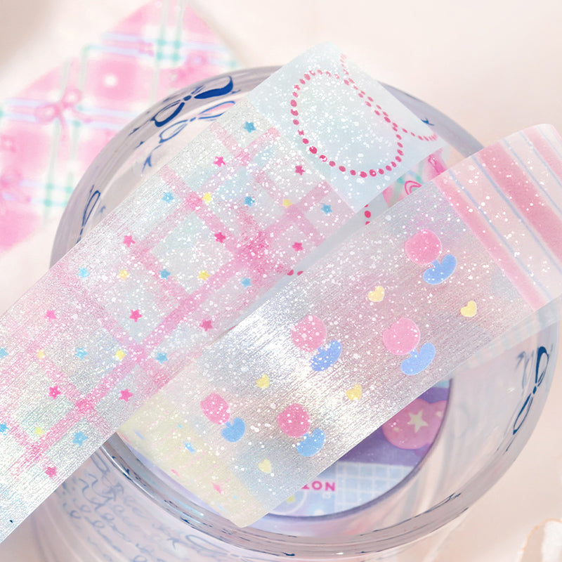 Light Salt Color Poetry Series Flash PET Tape featuring light, and color designs for journaling, scrapbooking and collage