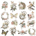 Vintage flower bird Sticker