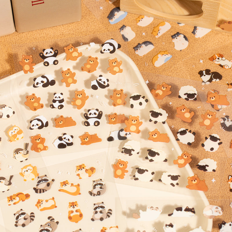 Furry Files Series Sticker Book featuring book designs for journaling, scrapbooking and collage